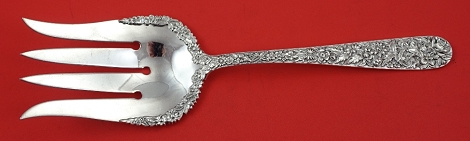 Salad Serving Fork w/ applied lacing  9 1/2